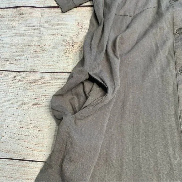 NEW lulu’s Green Button Up Dress Size Small - Picture 4 of 10